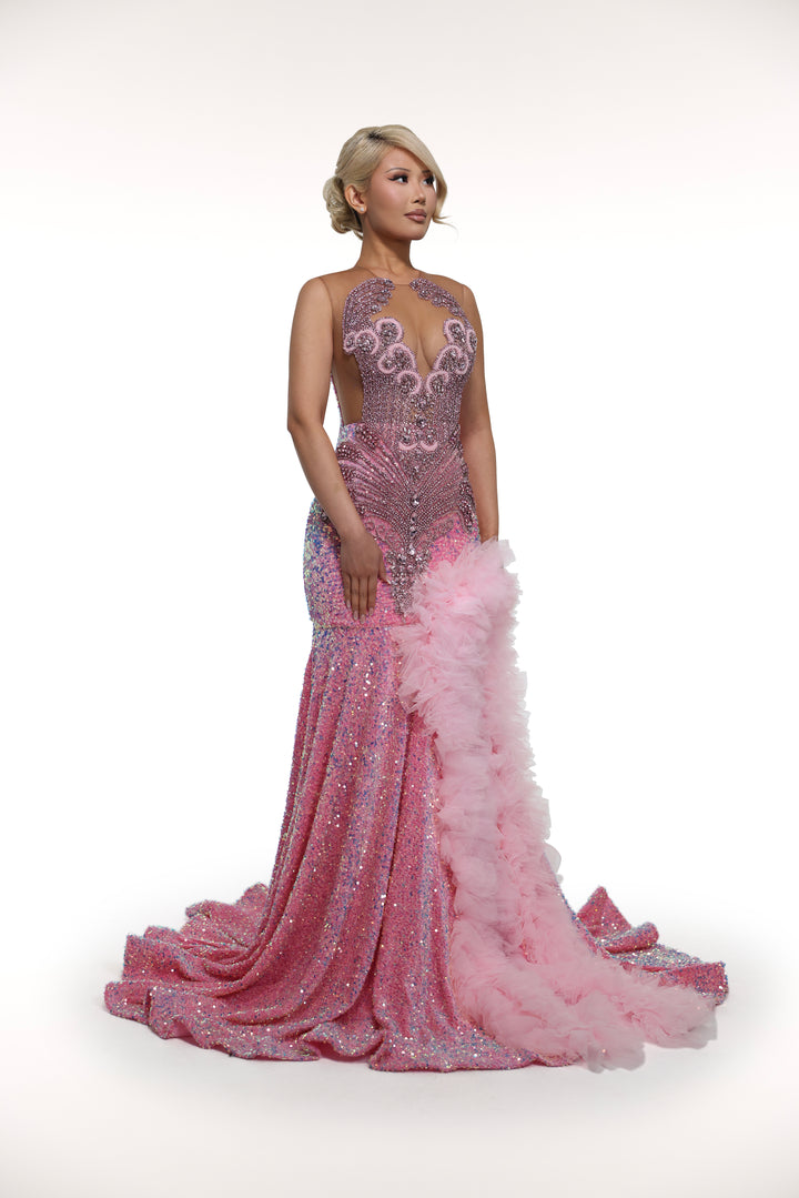 alglist pink dress Melissa Gown