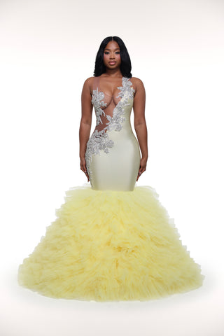 sheer corset long sweetheart prom dress cd868 Ladivine Dress CD868