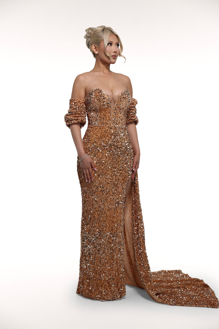 Champagne Gown 'Made to Order' Alglist LLC Champagne Gown 'Made to Order' Alglist LLC