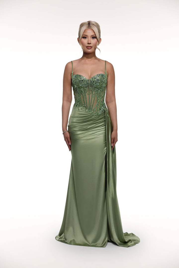 dark green zara dress MIDI HALTER DRESS - Dark green