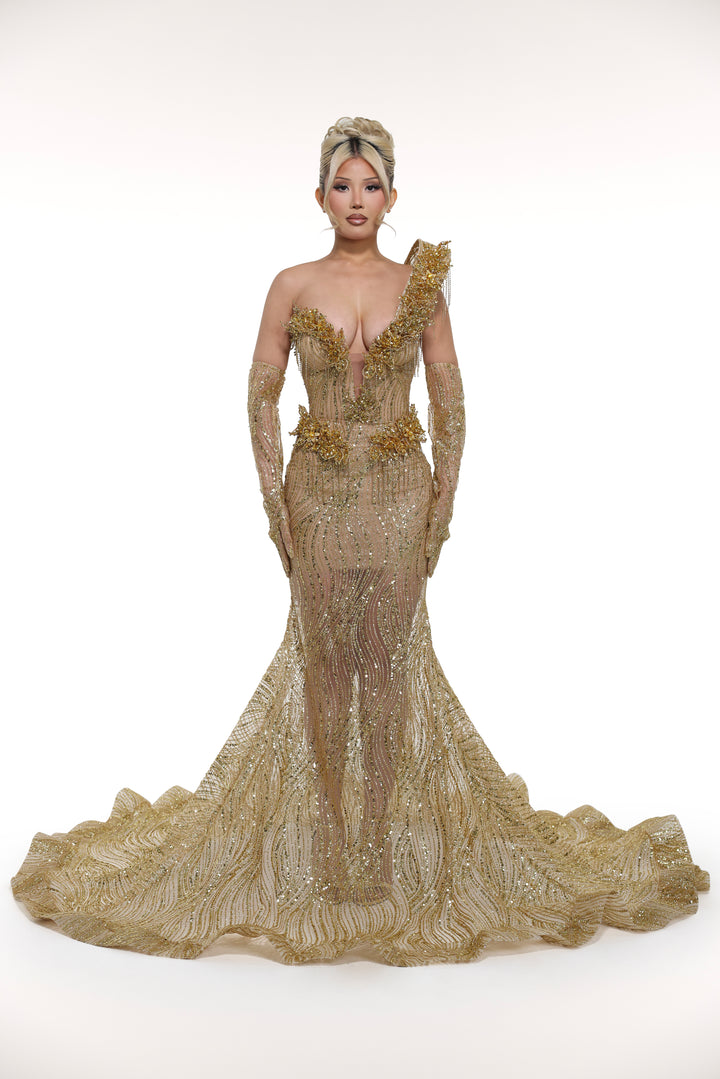 alglist gold dress Zenith Alglist
