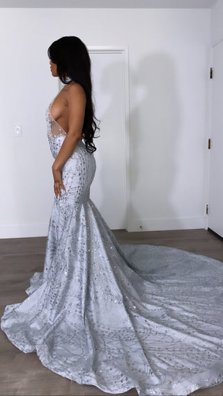 Lace Me Evening Gown “Ready To Ship”