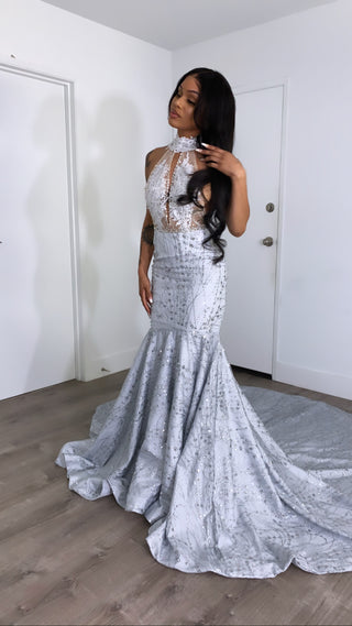 Lace Me Evening Gown